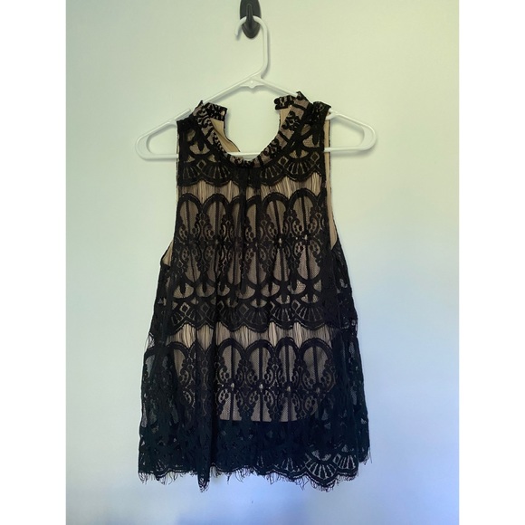 Love, Fire Mock Neck Lace Top - Picture 4 of 4